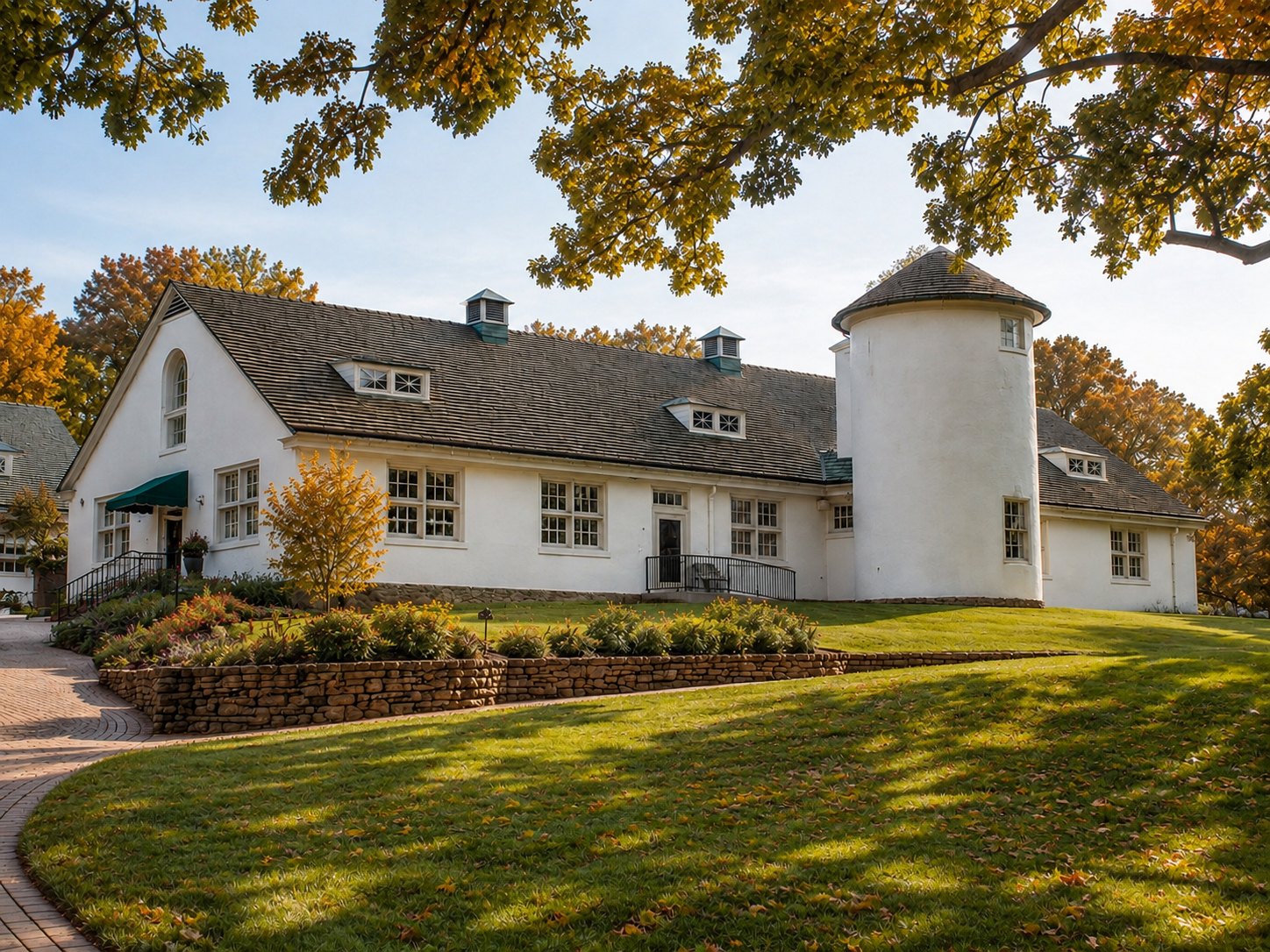 The restored R. J. Reynolds Cow Barn in Reynolda Village, the original Woodard & Company office from 1985