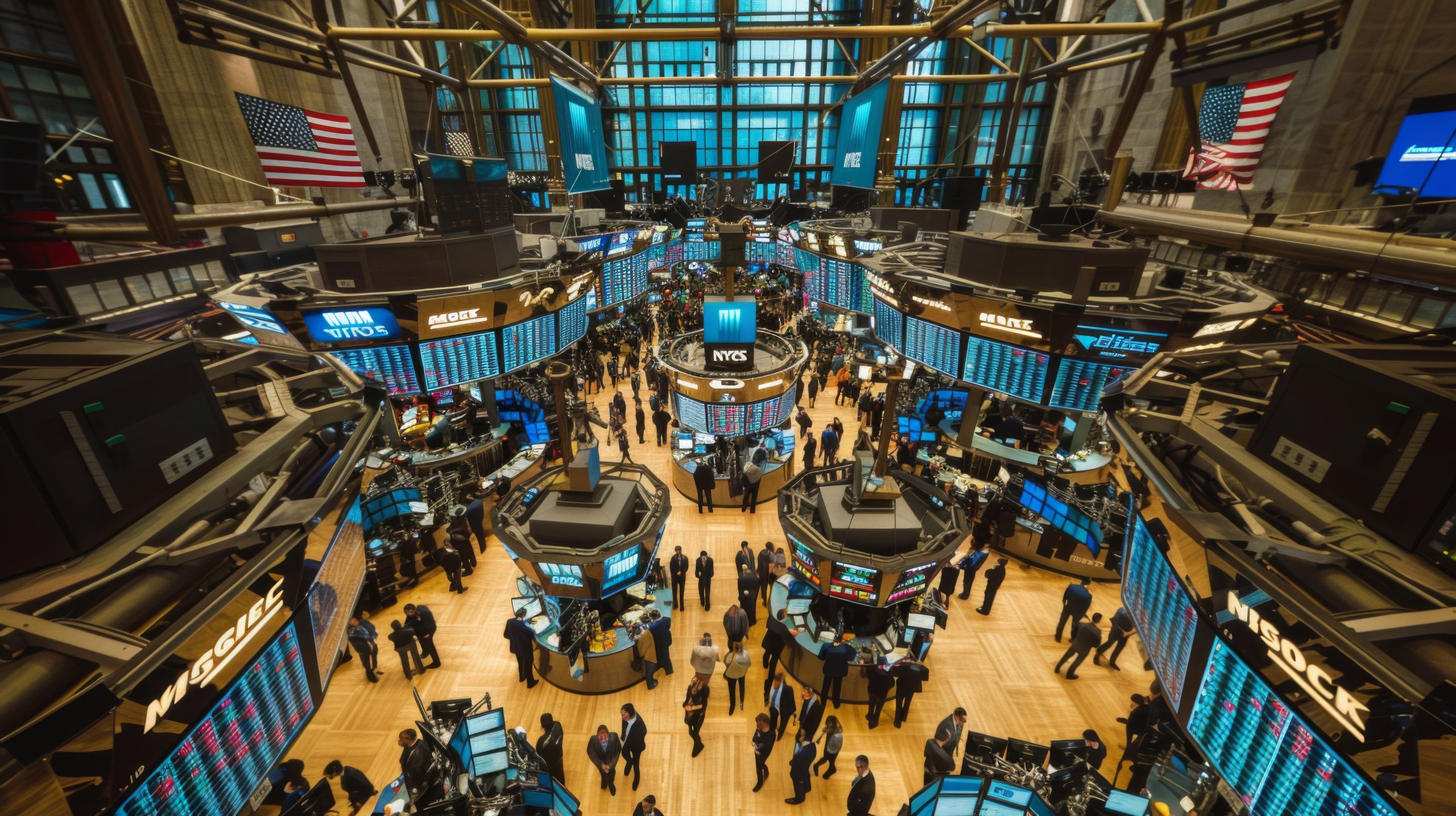 The New York Stock Exchange trading floor, where the markets our research follows are made