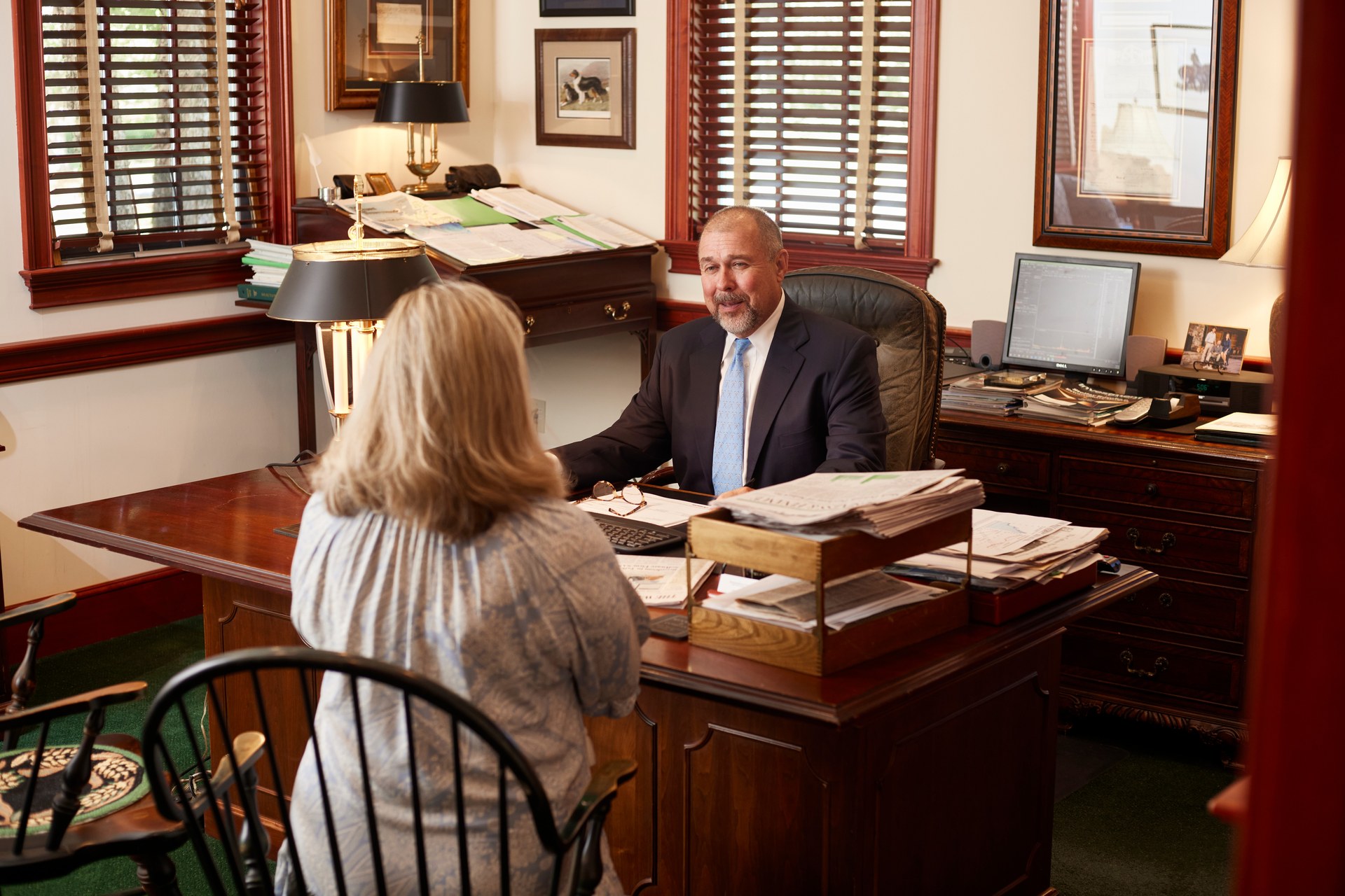 A tax-efficient retirement planning meeting at Woodard & Company